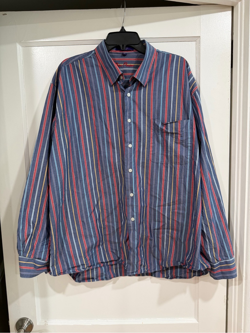 Alan Flusser Blue Multi-Stripe Button-Down Shirt